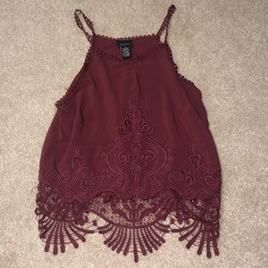 Burgundy tank top from Rue 21